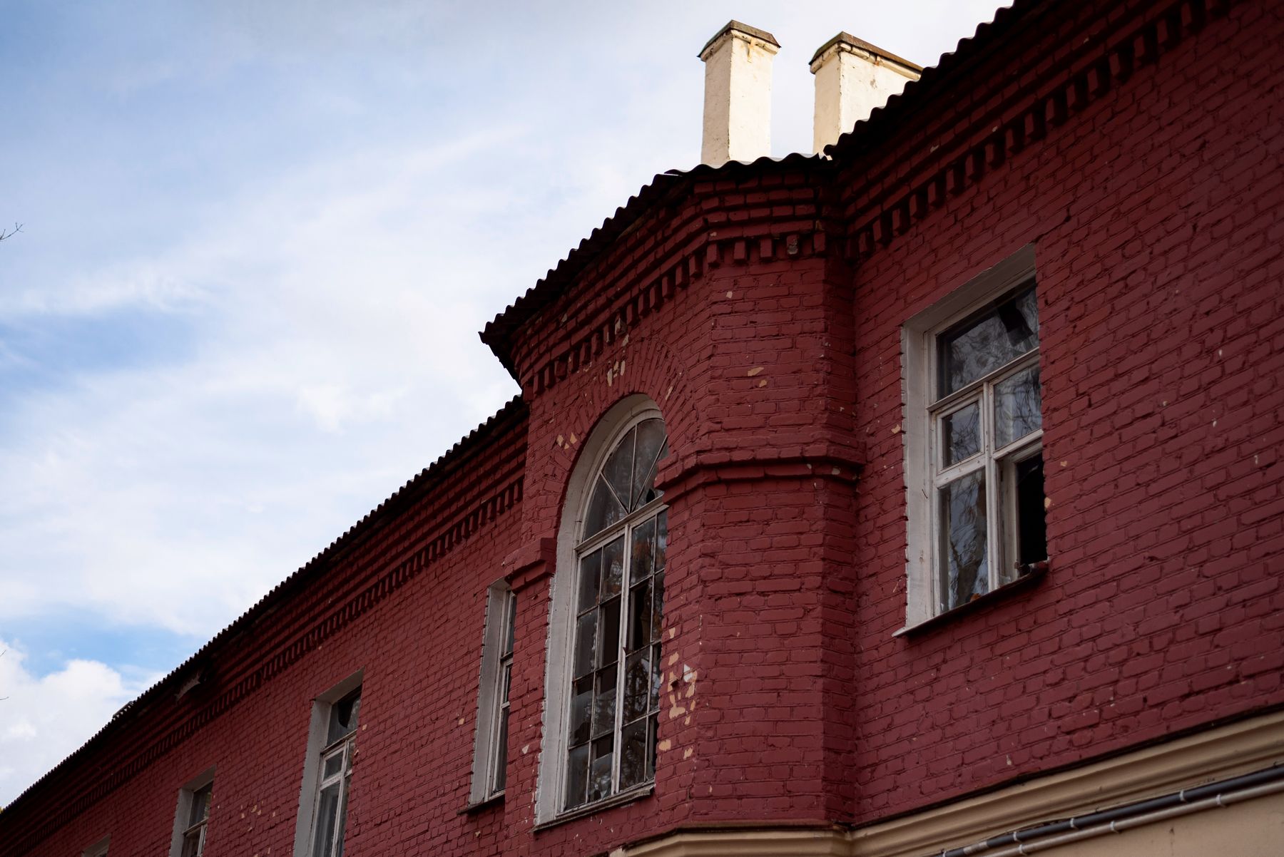 Ornate historic red brick architecture